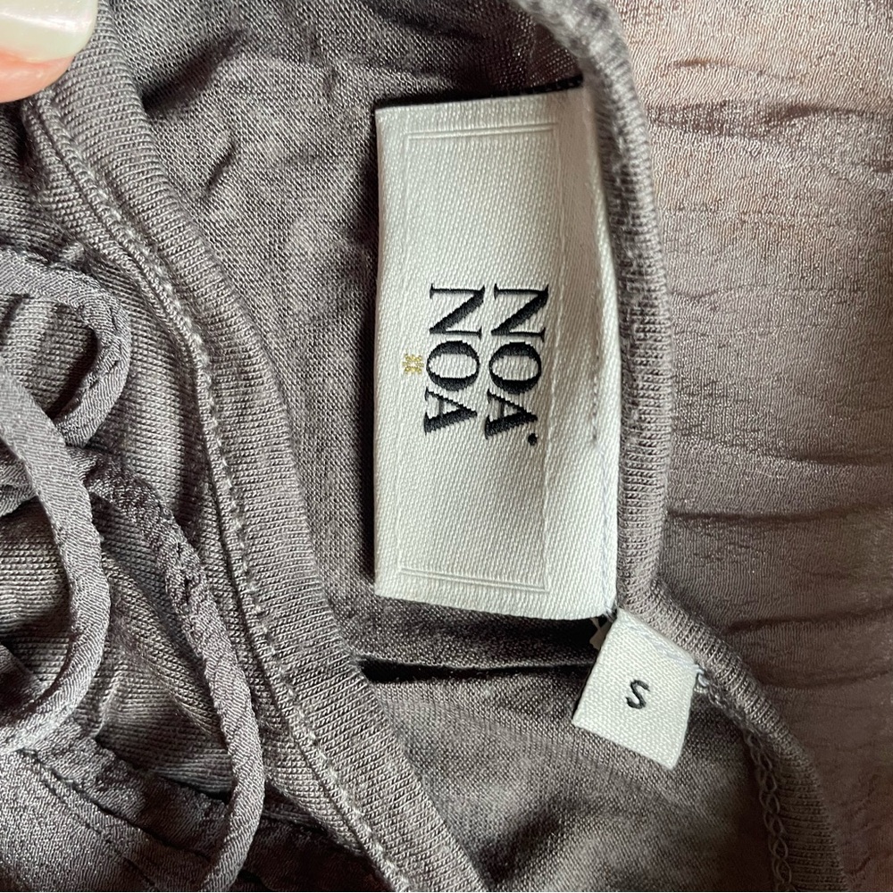 Noa Noa Women's Sheer Gray Blouse NWOT